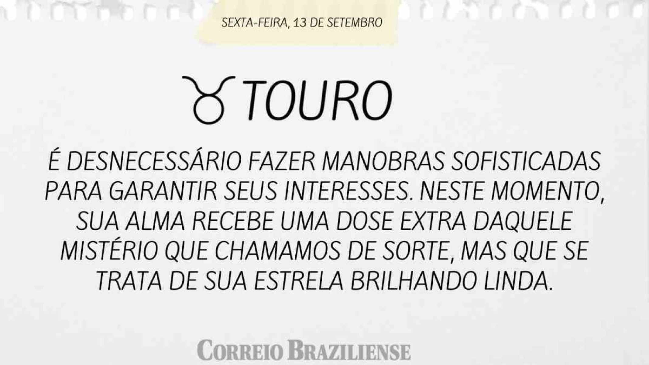 TOURO | 13 DE SETEMBRO DE 2024