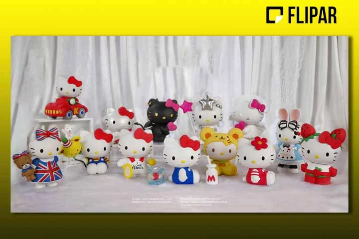 A personagem Hello Kitty completou 50 anos em março de 2024. Ela foi criada em 1974 pela empresa japonesa Sanrio. -  (crédito:  Reprodução Facebook POP MART)