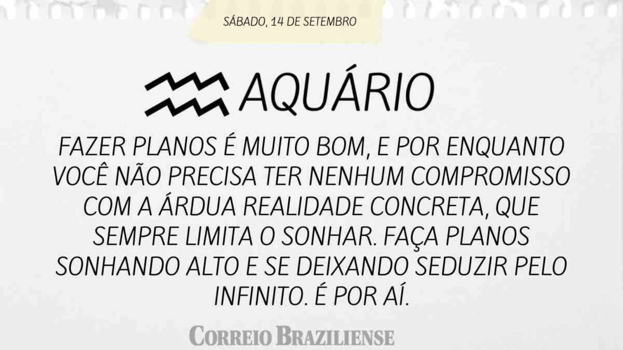 AQUÁRIO | 14 DE SETEMBRO DE 2024