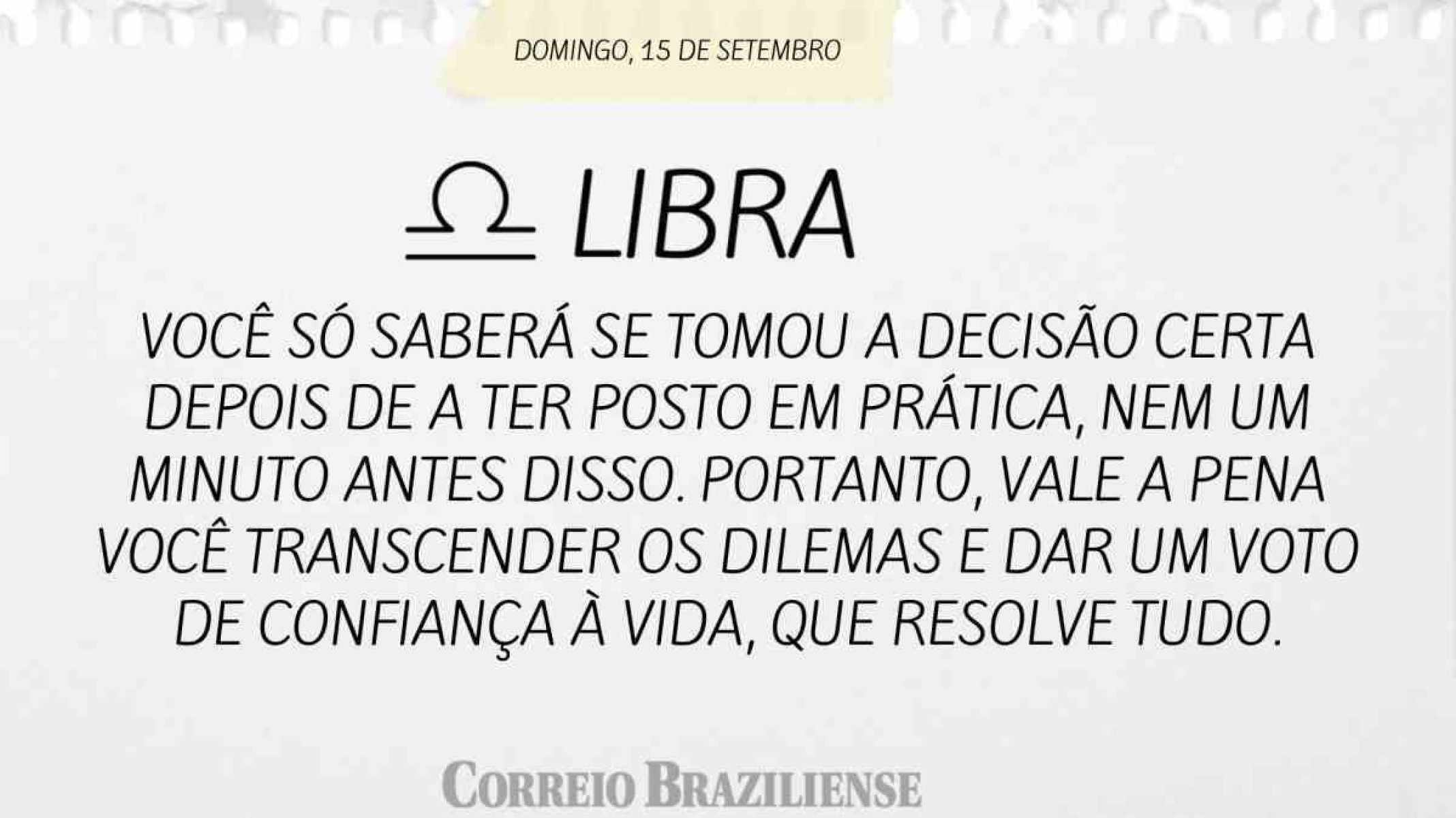 LIBRA | 15 DE SETEMBRO DE 2024