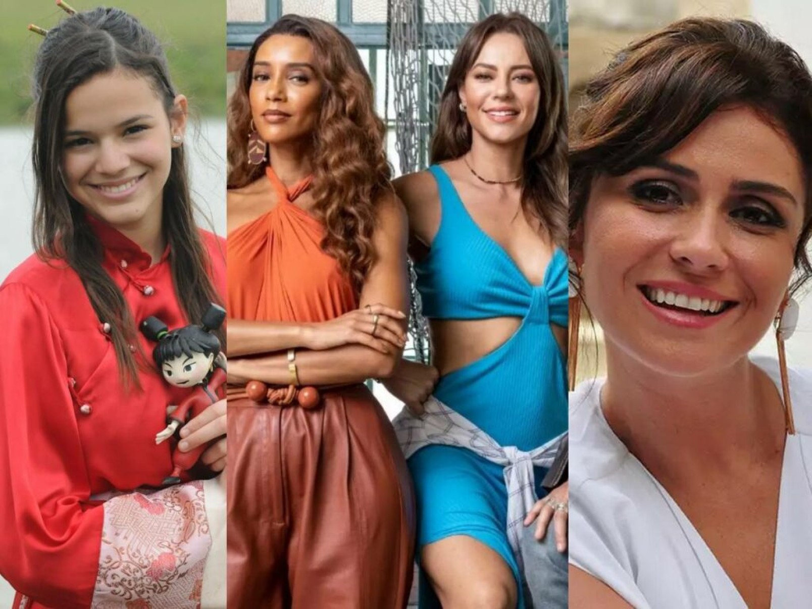 Bruna Marquezine, Taís Araújo, Paolla Oliveira e Giovanna Antonelli
 -  (crédito: Divulgação/Globo - Montagem)