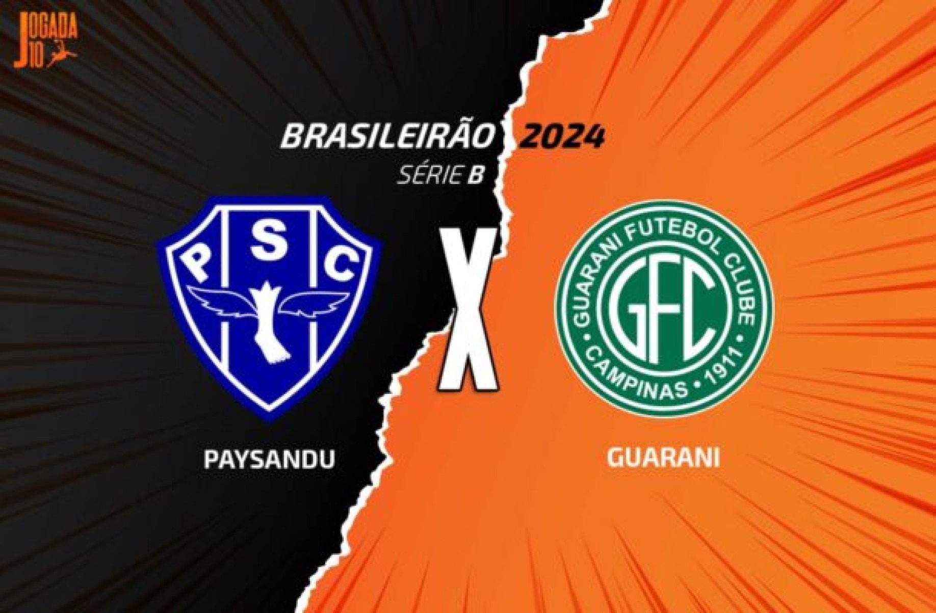 Paysandu e Guarani duelam, nesta sexta-feira, em Belém -  (crédito: Arte: Jogada10)