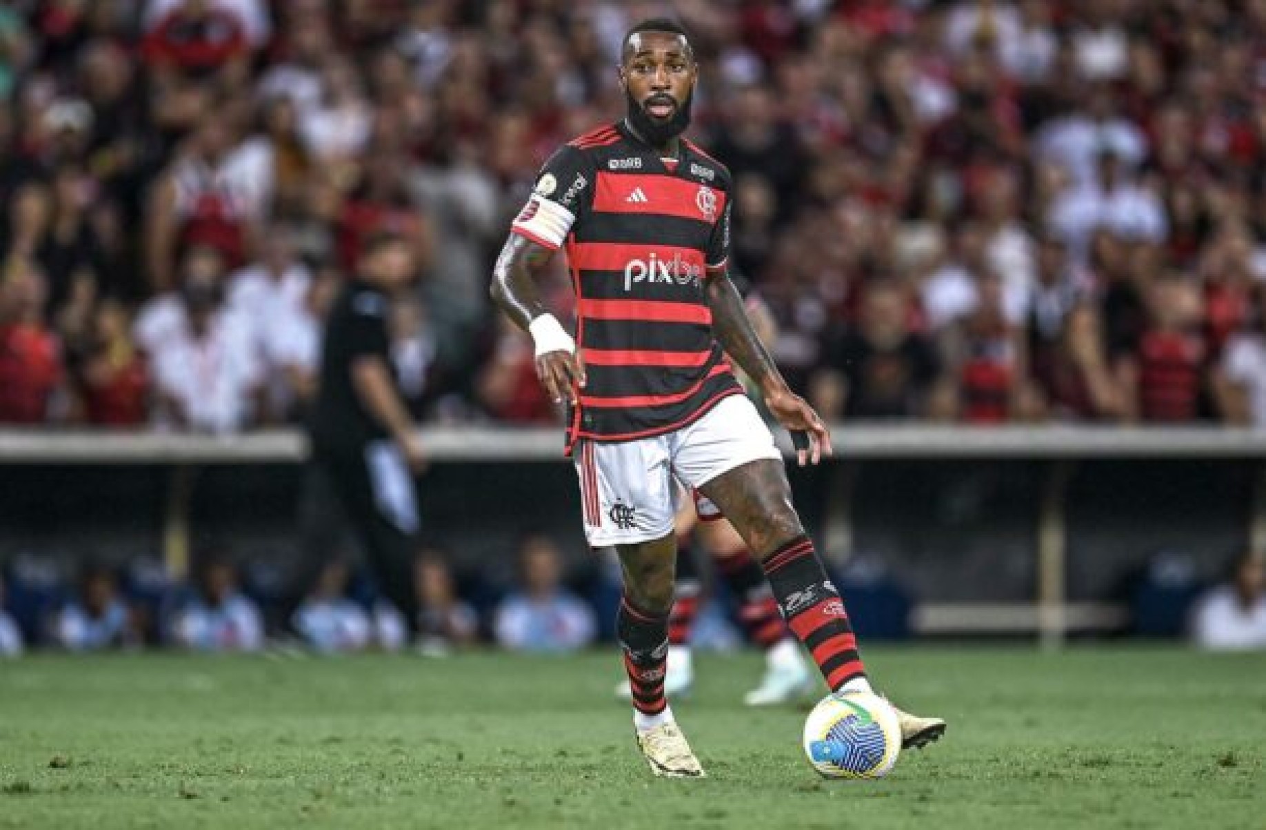 Gerson marcou o gol do Flamengo no empate por 1 a 1 com o Vasco -  (crédito:  - Foto: Lucas Bayer / Jogada 10)