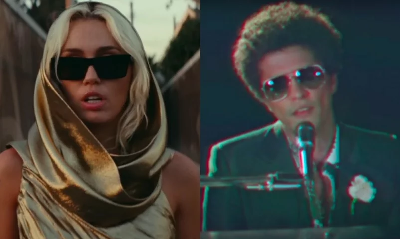 A empresa Tempo Music Investments, que detém parte dos direitos sobre as composições do cantor Bruno Mars, entrou com uma ação judicial contra a cantora Miley Cyrus.  -  (crédito: reprodução/youtube)