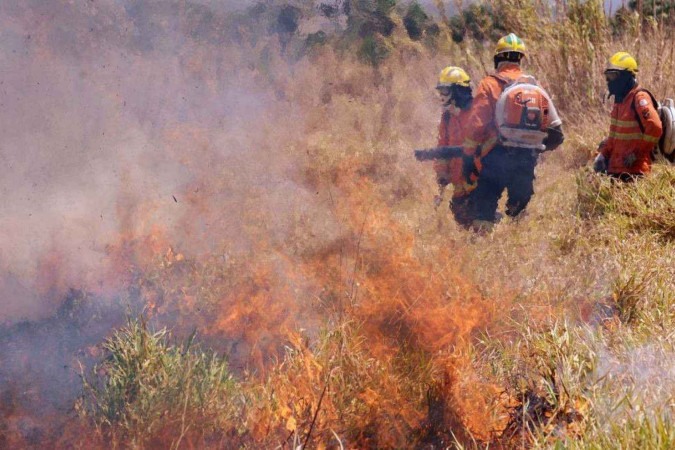  19/09/2024 Credito: Ed Alves/CB/DA.Press. Cidades. Incendio no Nucleo Santos Dumont - Proximo ao Vale do Amanhecer - e perto na DF 130. 