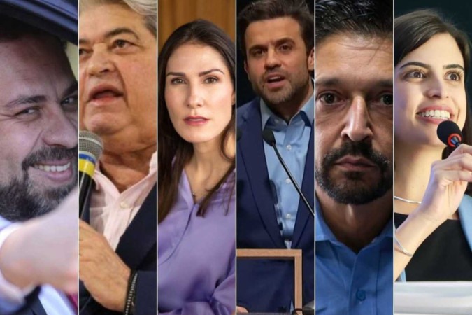 O debate está marcado para às 11h15, transmitido ao vivo no canal aberto SBT, no portal Terra e na rádio Nova Brasil -  (crédito: Carlos Vieira/CB/DA Press. - Divulgação/PSDB - Divulgação/NOVO - Reprodução/TV Cultura - Isadora Moreira/Governo de SP - Mario Agra/Câmara dos Deputados)