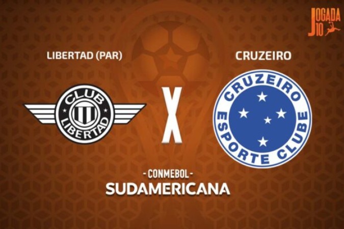 Libertad e Cruzeiro começam a duelar pelas quartas de final da Sul-Americana -  (crédito: Foto: Arte/Jogada10)