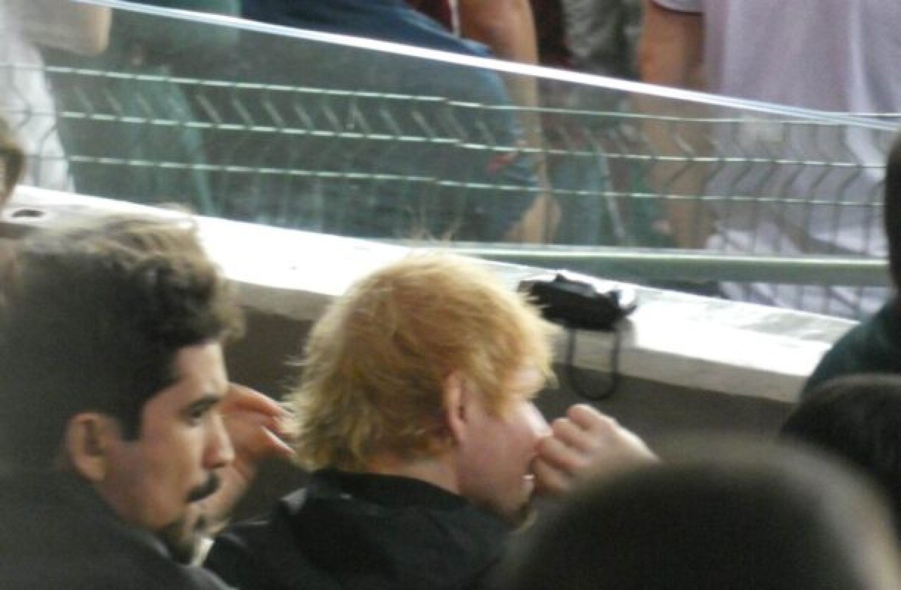 Ed Sheeran acompanhou o jogo do Fluminense com o Atlético-MG no Maracanã -  (crédito: Foto: Lucas Bayer)