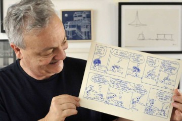 Humberto Junqueira come&ccedil;ou a desenhar o personagem ap&oacute;s se inspirar em Henfil e Luis Fernando Verissimo -  (crédito: Minervino Júnior/CB/D.A.Press)