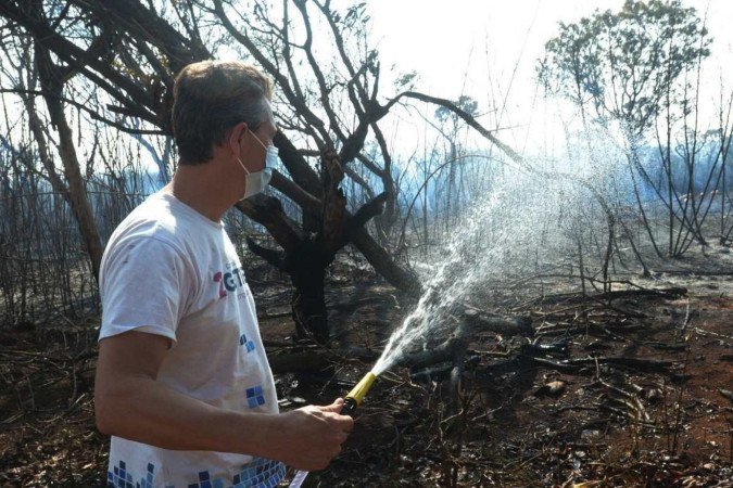  20/09/2024 Credito: Ed Alves/CB/DA.Press. Cidades.Incendio no Condominio Santos dumont - proximo de Santa Maria. Na foto, Marcos Morozini. 
