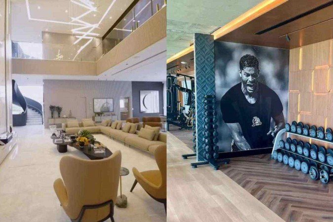 Entre as características marcantes estão uma ampla academia