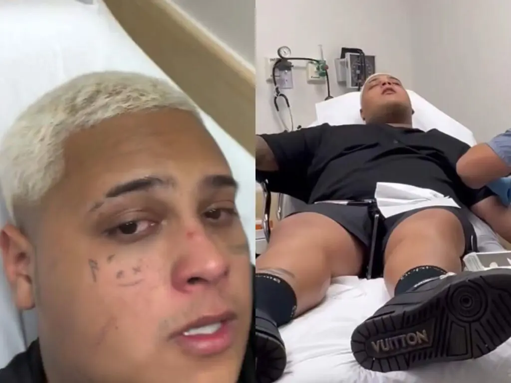 'Acabei pegando uma gripe viral forte. Parece que caiu uma parede na minha cara', relatou o funkeiro -  (crédito: Reprodução/Instagram/@imcryansp)