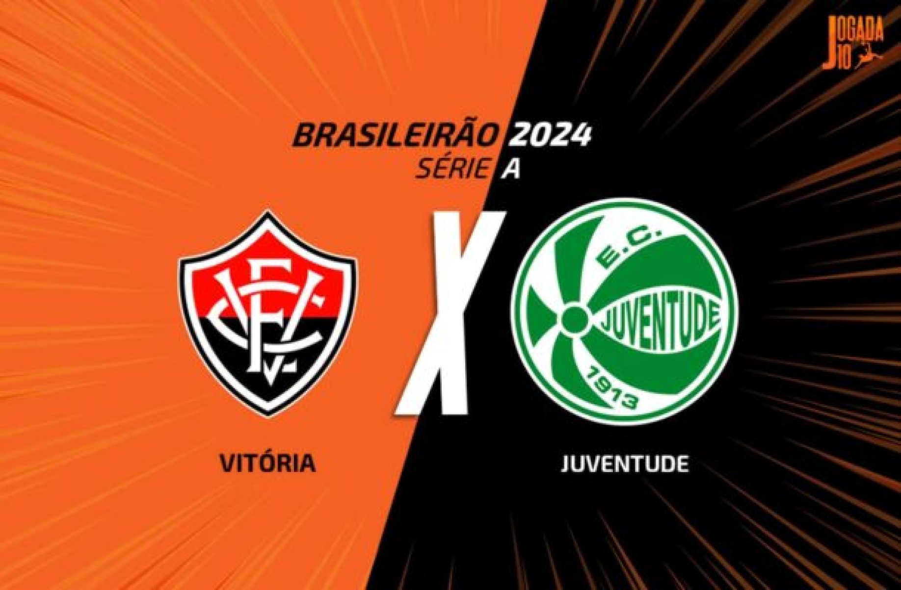 Vitória e Juventude fazem confronto pelo Brasileirão -  (crédito: Arte: Jogada10)