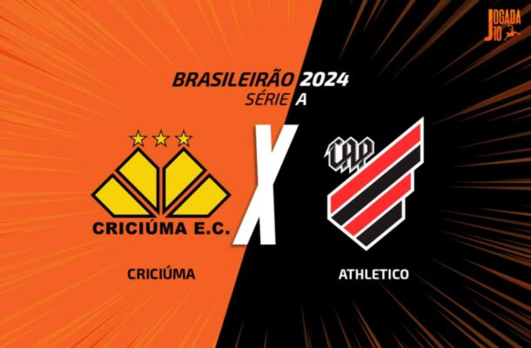 Criciúma e Athletico duelam no Heriberto Hulse -  (crédito: Foto: Arte/Jogada10)