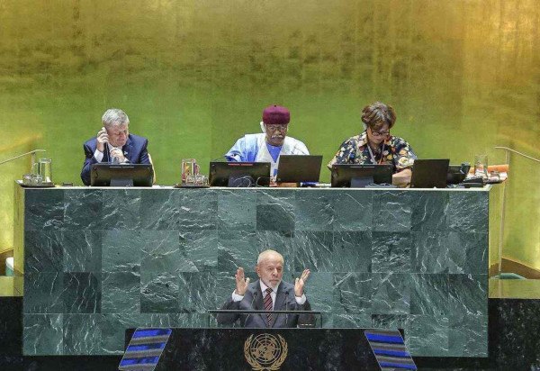 O presidente destacou os conflitos em andamento no mundo durante discurso na abertura da Assembleia Geral das Nações Unidas nesta terça-feira (24/9) -  (crédito: Ricardo Stuckert/PR)