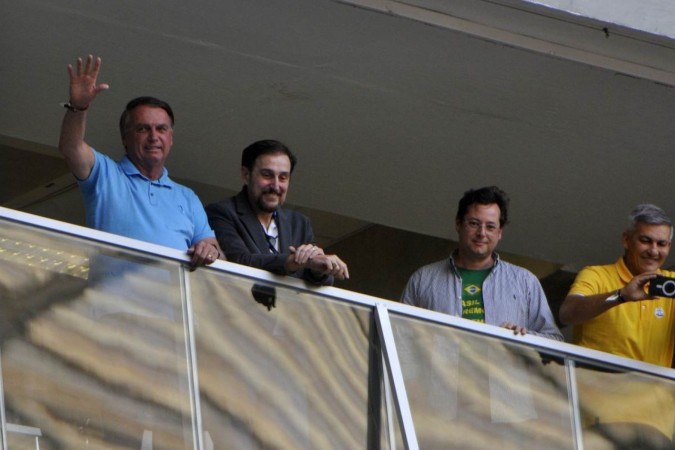  22/09/2024. Crédito: Minervino Júnior/CB/D.A Press. Brasil.  Brasilia - DF. Campeonato Brasileiro Vasco e Palmeiras no estádio Mané Garrincha em Brasília. Ex Presidente Jair Bolsonaro acompanhando a Partida no camarote. -  (crédito: Minervino Júnior/CB/D.A.Press)