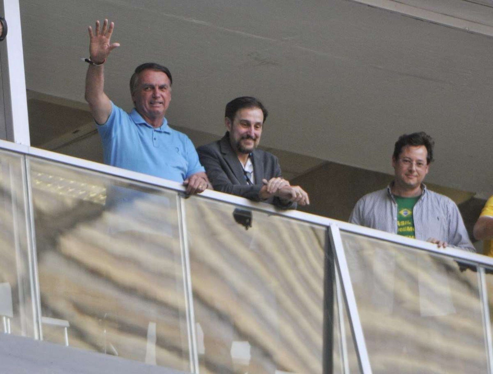 O ex-presidente Jair Bolsonaro esteve no Mané Garrincha para acompanhar a partida entre Palmeiras e Vasco