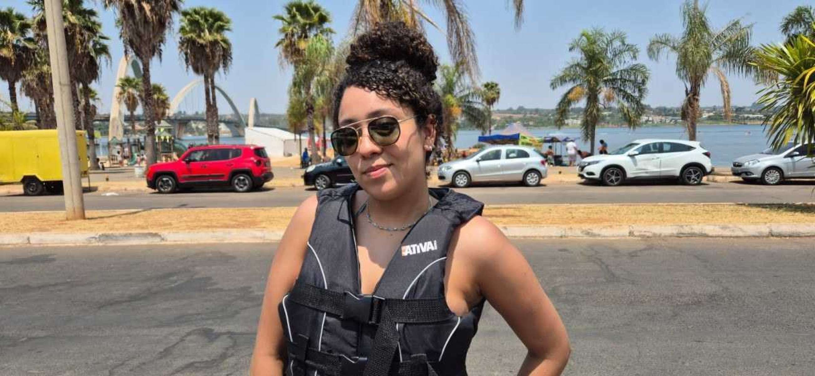  Yasmin Cavalcante, estudante de pedagogia, esteve no lago com a família.