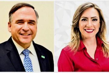  Em Goiânia, os candidatos Sandro Mabel (União), com 24% das intenções de voto e Adriana Accorsi (PT), com 22%, estão empatados -  (crédito:  Reprodução/Facebook)