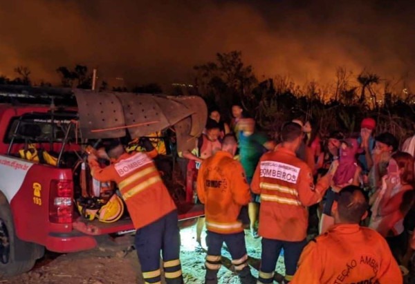 O grupo de banhistas foi localizado pelos bombeiros em aproximadamente uma hora e 30 minutos -  (crédito: Divulgação/Corpo de Bombeiros do Distrito Federal)