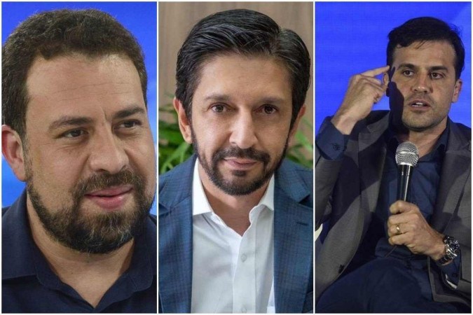 Guilherme Boulos, Ricardo Nunes e Pablo Marçal disputam a Prefeitura de São Paulo -  (crédito: Marcelo Ferreira/CB/D.A Press, Minervino Júnior/CB/D.A Press, Facebook/Ricardo Nunes)