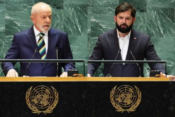 Lula e Boric estão em Nova Iorque para participar da Assembleia-Geral da ONU -  (crédito: Michael M. Santiago / GETTY IMAGES NORTH AMERICA / Getty Images via AFP)