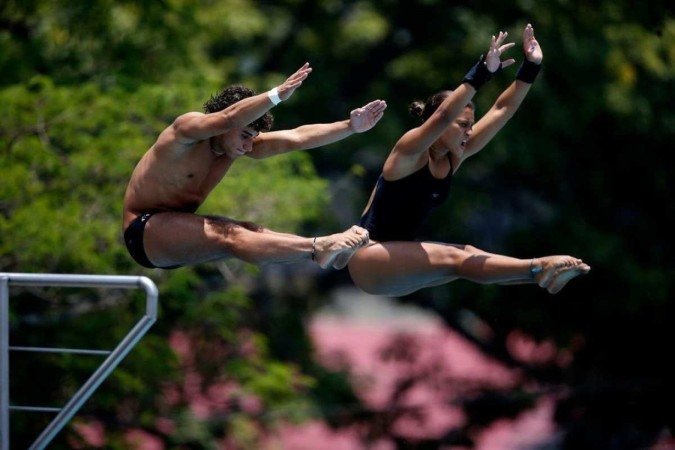 Caio Dalmaso e Heloá Camelo: a dobradinha de prata do Brasil no trampolim 3m sincronizado misto