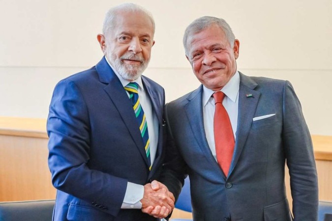 Lula e o rei da Jordânia realizaram encontro bilateral após abertura da Assembleia-Geral da ONU -  (crédito: Ricardo Stuckert / Presidência da República)