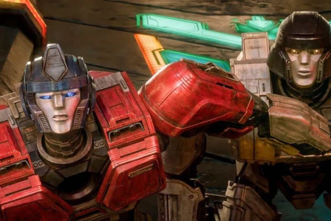 Cena do filme Transformers: carros envolvidos em batalhas  -  (crédito:  Paramount Pictures)