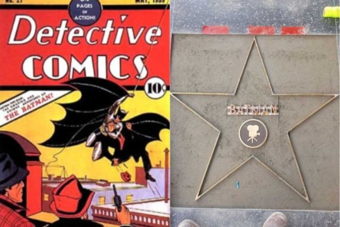 Batman estrou em 1939 na coletânea Detective Comics n°27 -  (crédito: Divulgação/DC Comics/Hollywood Walk Of Fame)