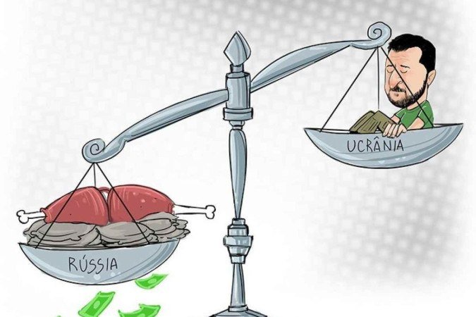 O Brasil é dependente dos fertilizantes russos, e exportamos muita carne bovina e suína para o país asiático - (crédito: @izano_charges) O Brasil é dependente dos fertilizantes russos, e exportamos muita carne bovina e suína para o país asiático - (crédito: @izano_charges)