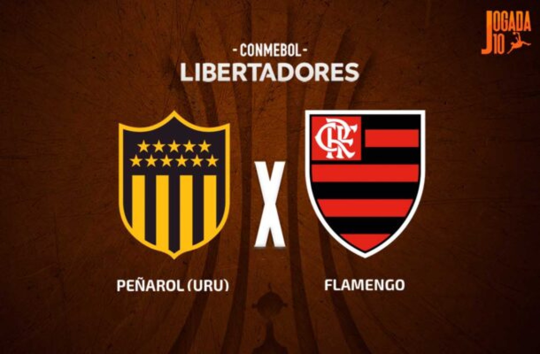 Peñarol e Flamengo se enfrentam nesta quinta -  (crédito: Foto: Arte/Jogada10)