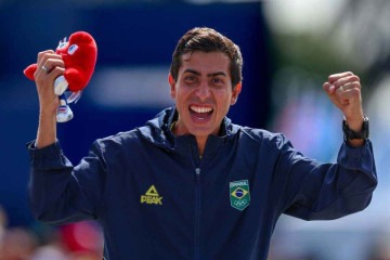  Caio Bonfim, medalha de prata na marcha atlética 20 km nos Jogos Olímpicos Paris 2024.  -  (crédito:  Abelardo Mendes Jr./CB/D.A Press)