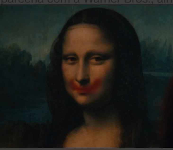 O Museu do Louvre, na França, trocou a foto de perfil de suas redes sociais, colocando um sorriso vermelho e perverso de Coringa na Mona Lisa, de Leonardo da Vinci. É uma referência ao filme “Coringa: Delírio a Dois”. metragem. -  (crédito: Reprodução redes sociais Louvre)