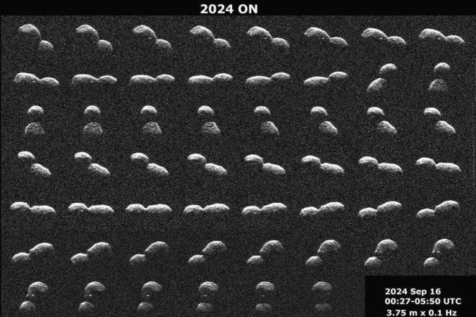 Asteroide é classificado como potencialmente perigoso, mas não representa uma ameaça à Terra, explicou a Nasa -  (crédito: NASA/JPL-Caltech)