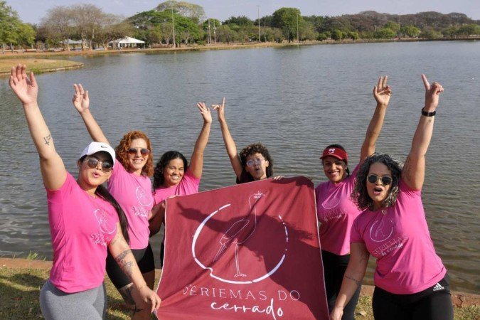  26/09/2024. Crédito: Minervino Júnior/CB/D.A Press. Brasil.  Brasilia - DF. Grupo de corrida em trilhas Seriemas do Cerrado.