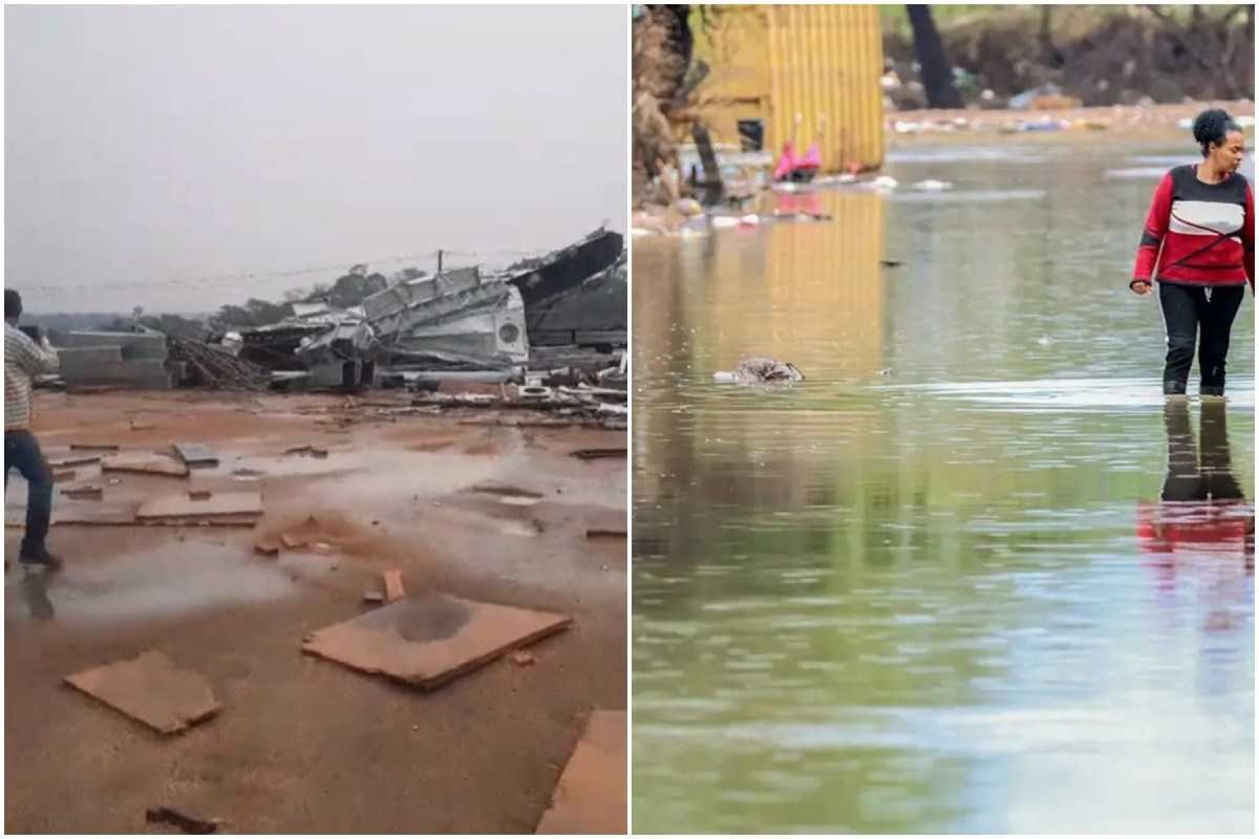 Após estiagem, chuva provoca estragos no Norte e no Sul do país