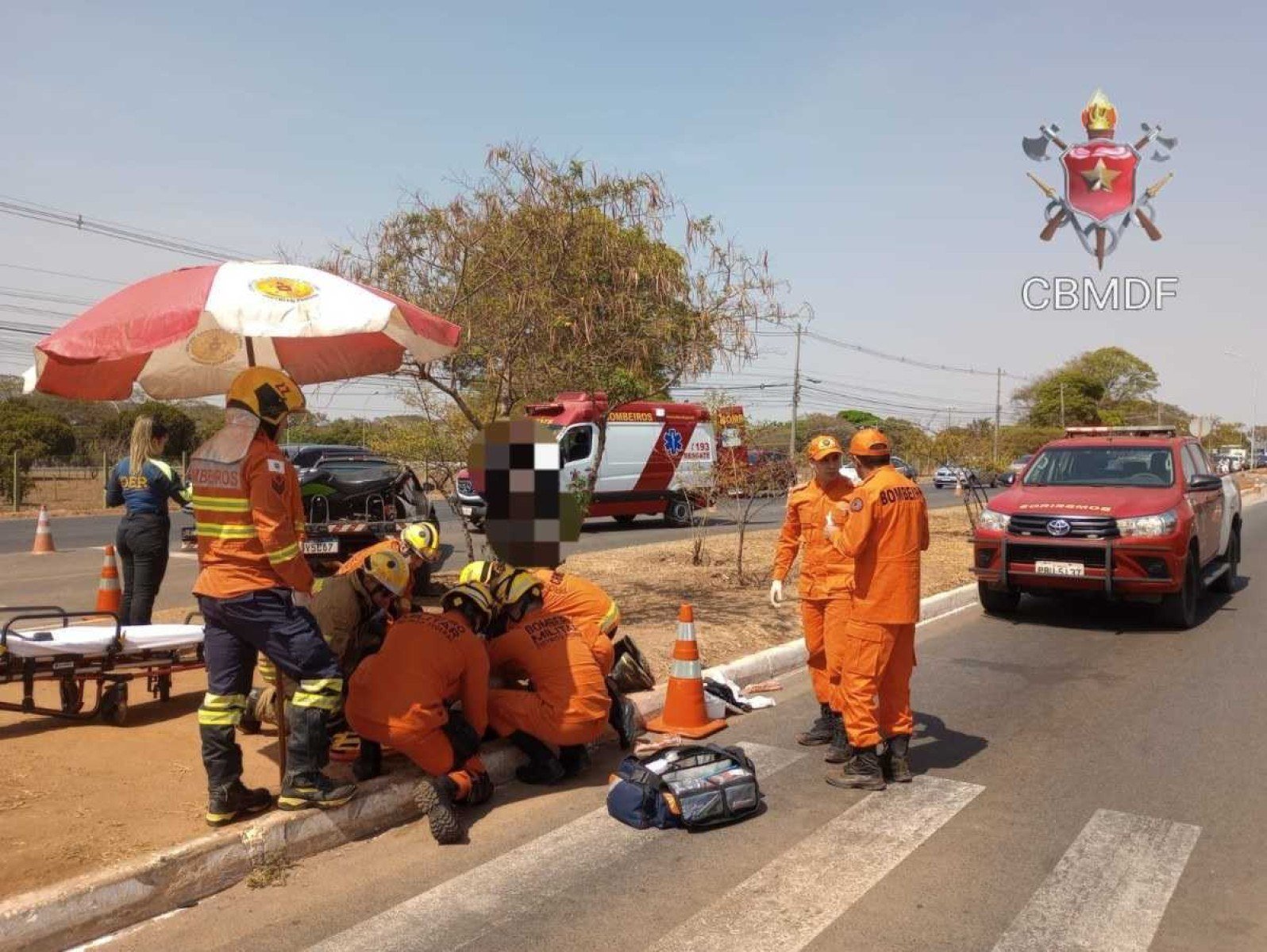 Homem fica ferido após ser atropelado por dois carros no Sudoeste