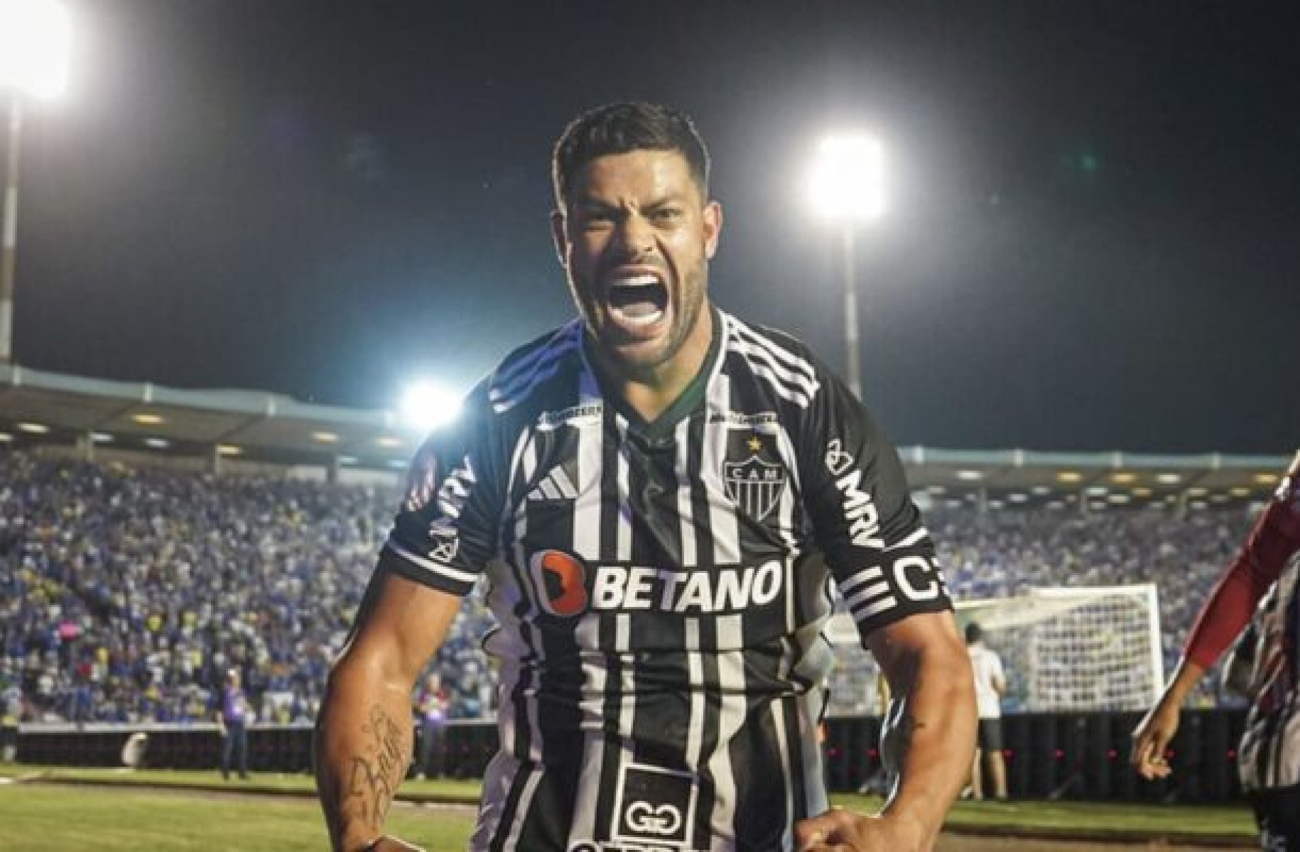 Hulk alcançou marca de Diego Tardelli e precisou de menos jogos para tornar-se o maior artilheiro do Galo neste século -  (crédito: Foto: Pedro Souza/Atlético)