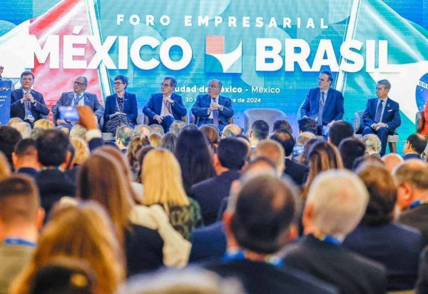 Durante Fórum Empresarial México-Brasil, o presidente Lula teceu elogios à nova presidente do México, Claudia Sheinbaum, que toma posse amanhã (1º/10) -  (crédito: Ricardo Stuckert)