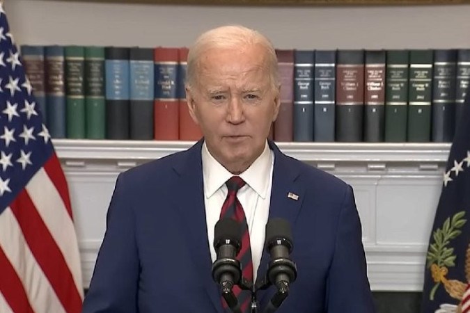 Em 'aparição inédita', Biden fala sobre conflito no Oriente Médio -  (crédito: reprodução abc news)