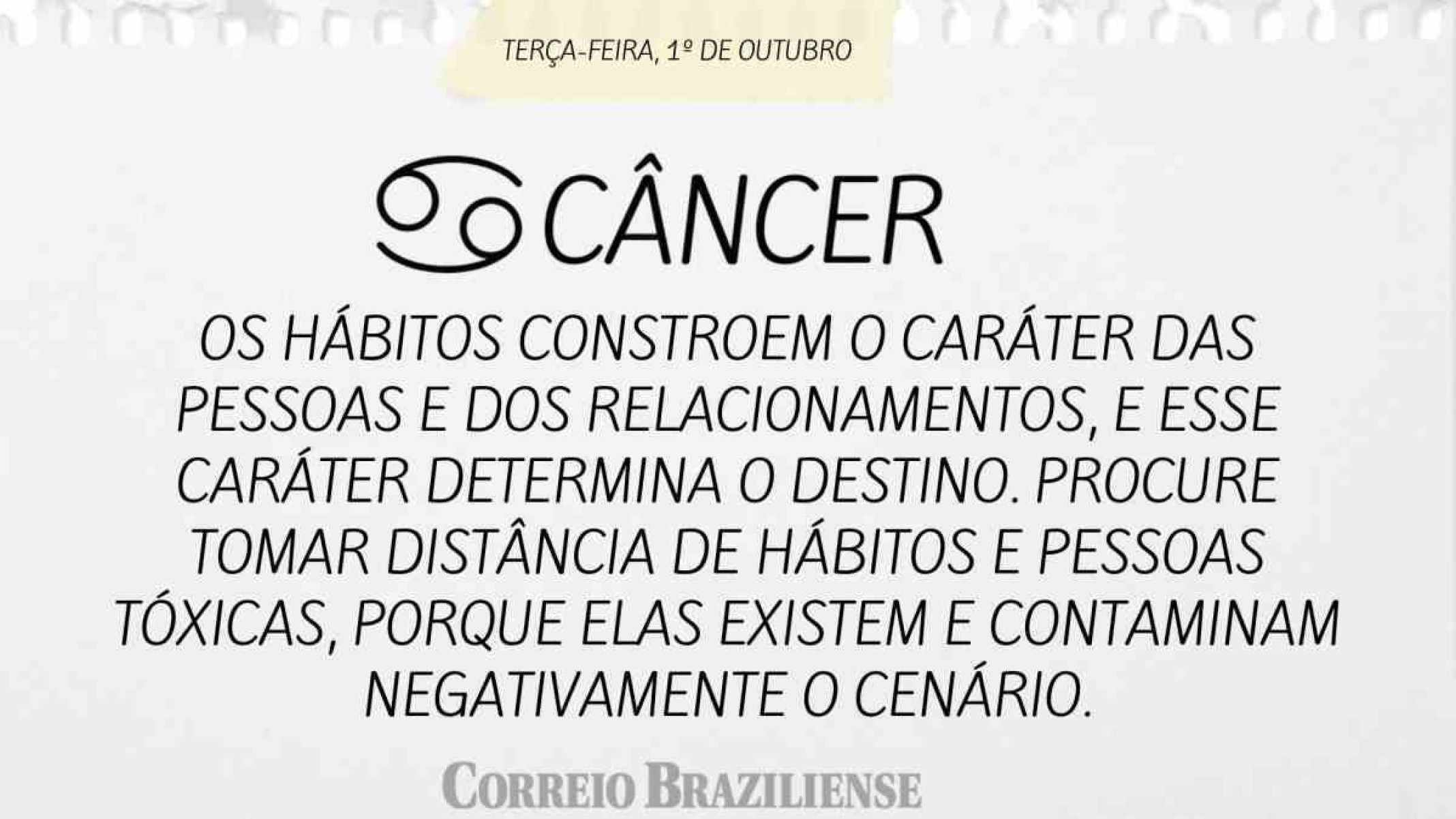 CÂNCER | 1º DE OUTUBRO