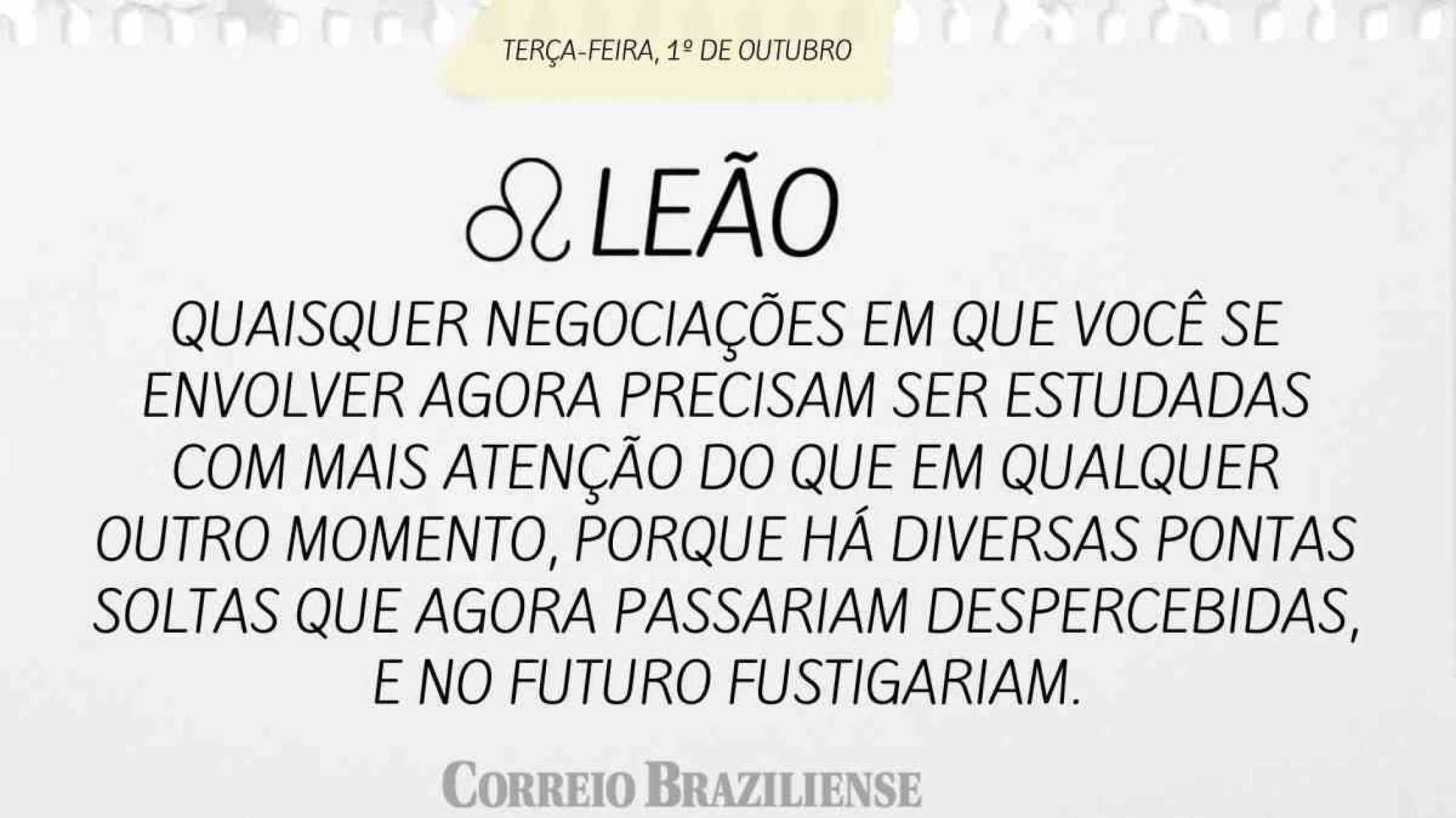 LEÃO | 1º DE OUTUBRO