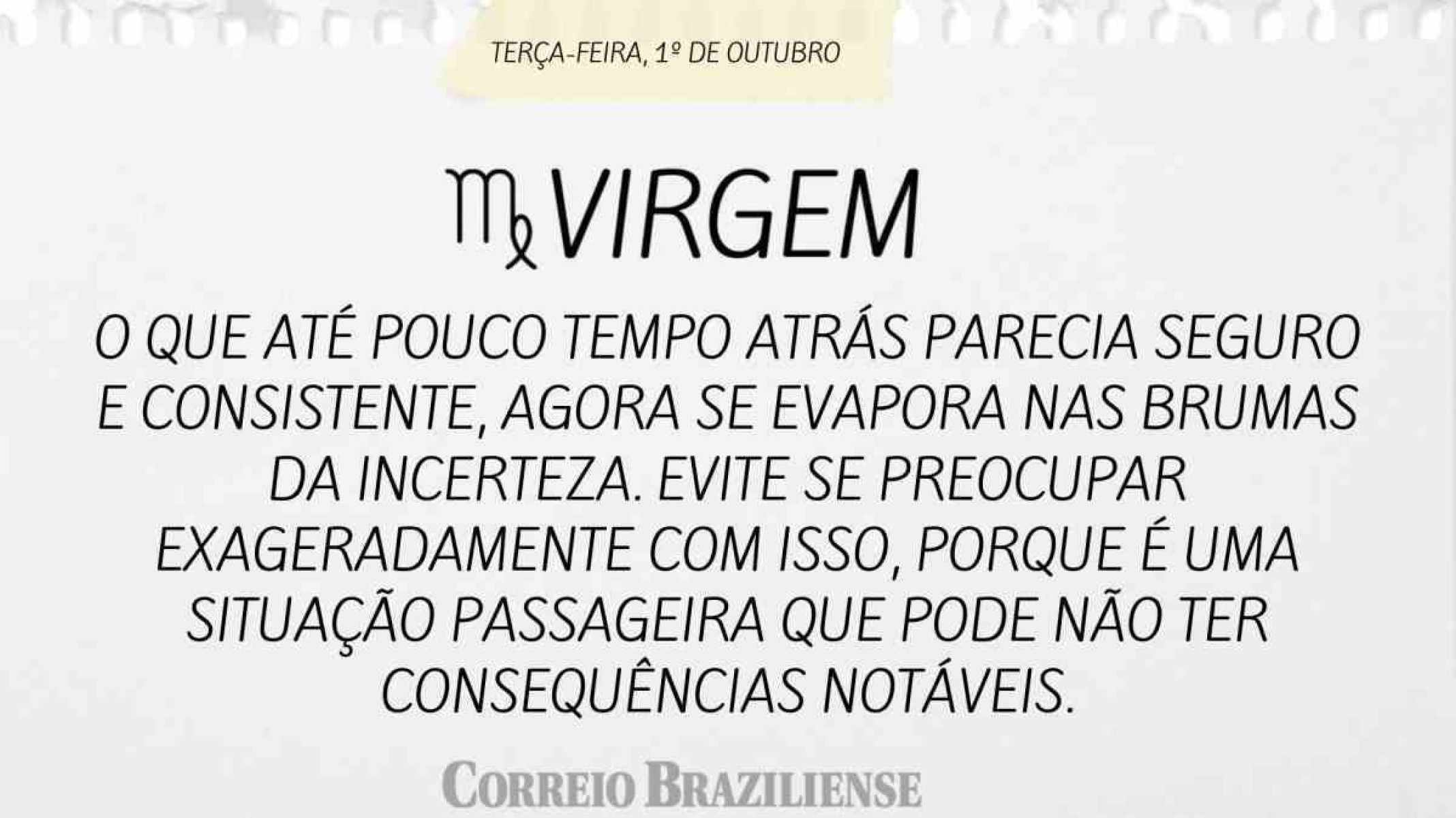 VIRGEM | 1º DE OUTUBRO