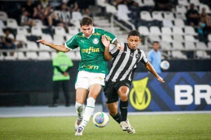 Botafogo 0 x 1 Palmeiras - Brasileirão Sub-17 - (crédito: Foto: Arthur Barreto / BFR ) Botafogo 0 x 1 Palmeiras - Brasileirão Sub-17 - (crédito: Foto: Arthur Barreto / BFR )