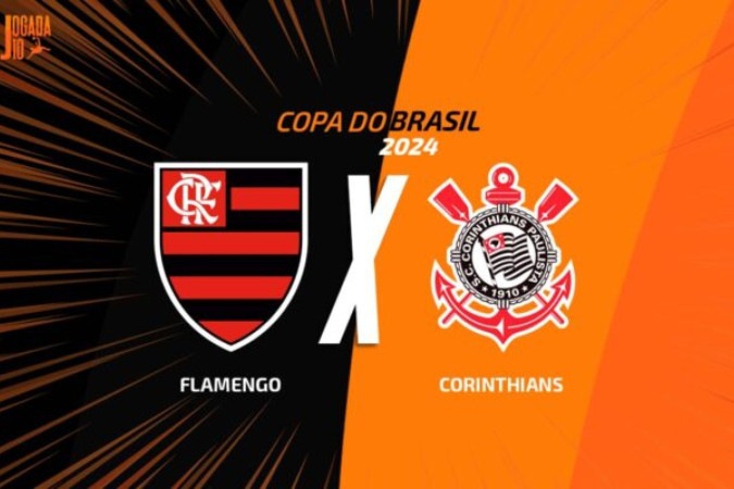 Flamengo e Corinthians se enfrentam nesta quarta-feira -  (crédito: Foto: Arte/Jogada10)