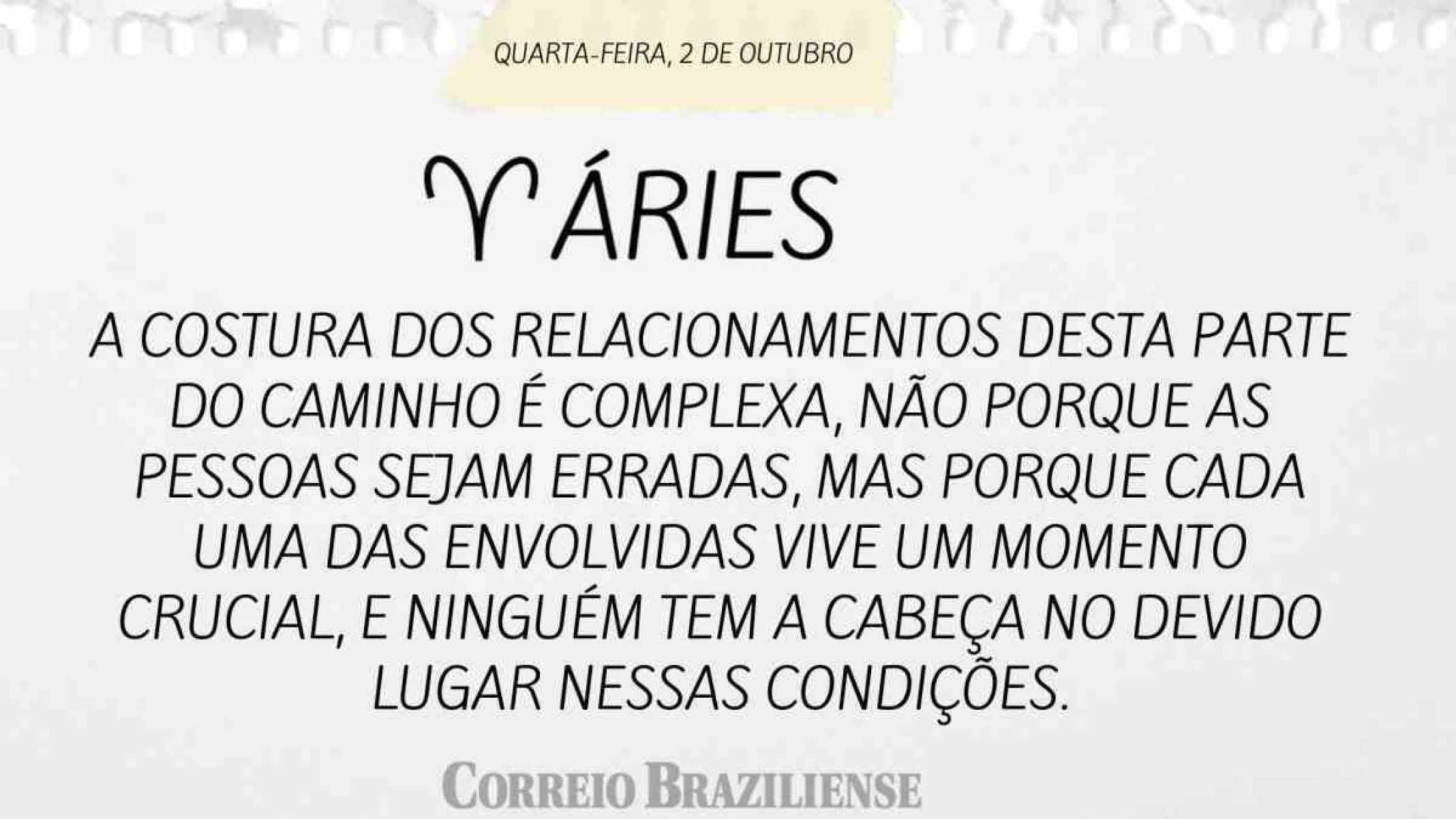 ÁRIES | 2 DE OUTUBRO