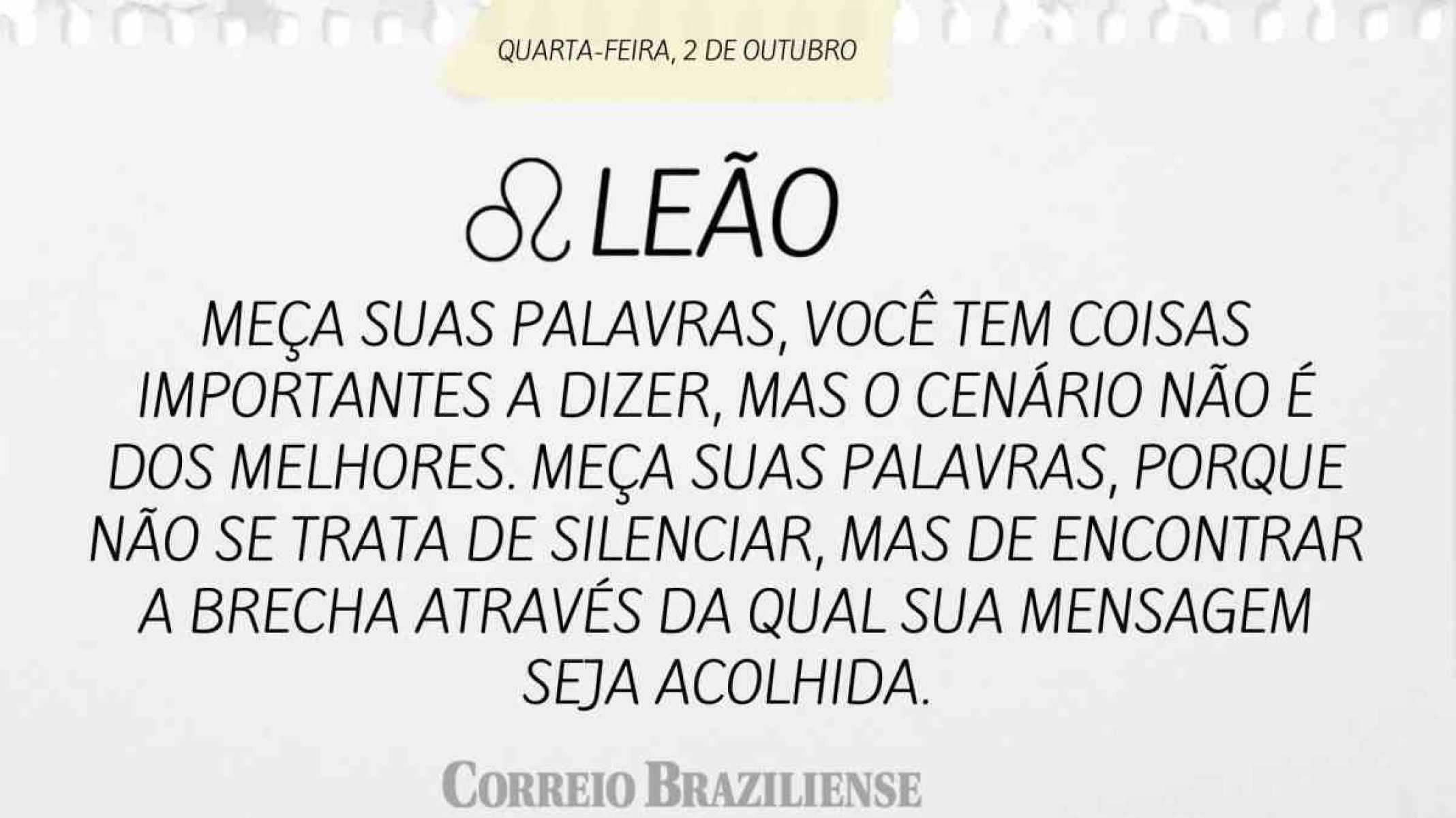 LEÃO | 2 DE OUTUBRO