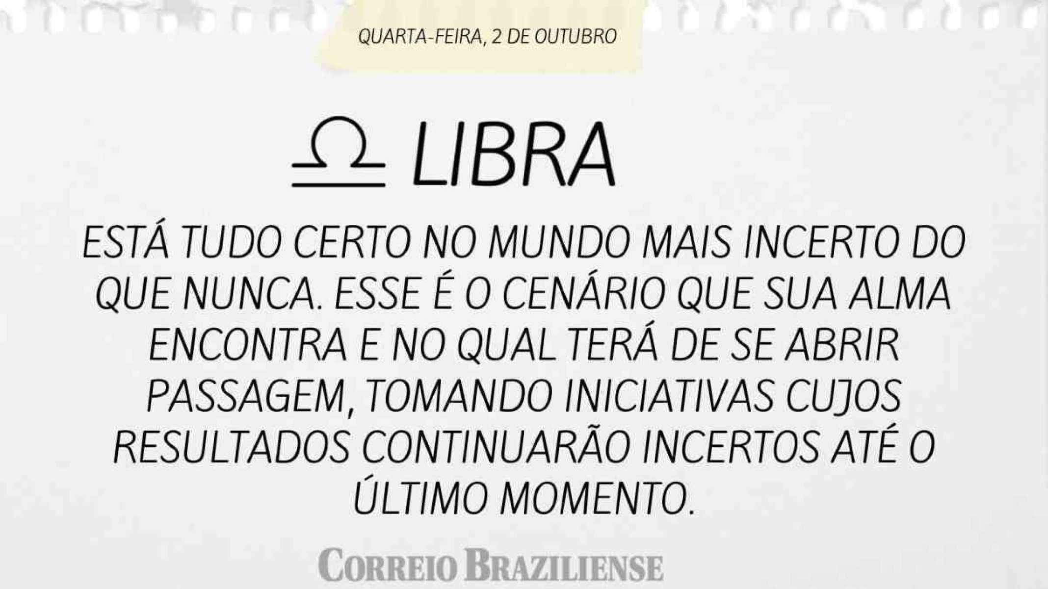 LIBRA | 2 DE OUTUBRO