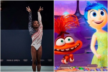 Série 'O retorno de Simone Biles' e o filme 'Divertida Mente 2' -  (crédito: Divulgação/Netflix/Disney+)